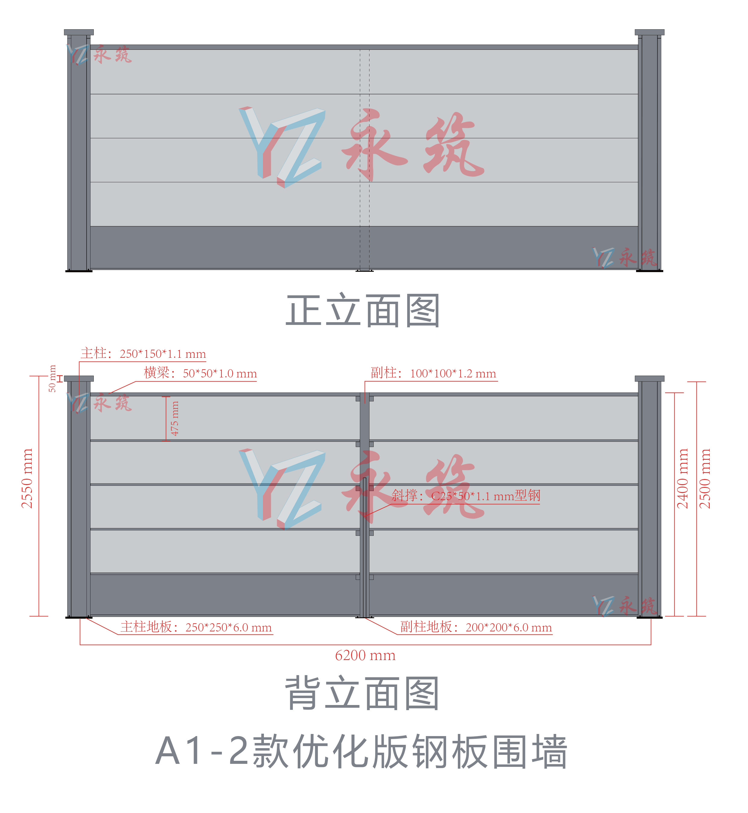 A1-2鋼板圍擋參數(shù)圖