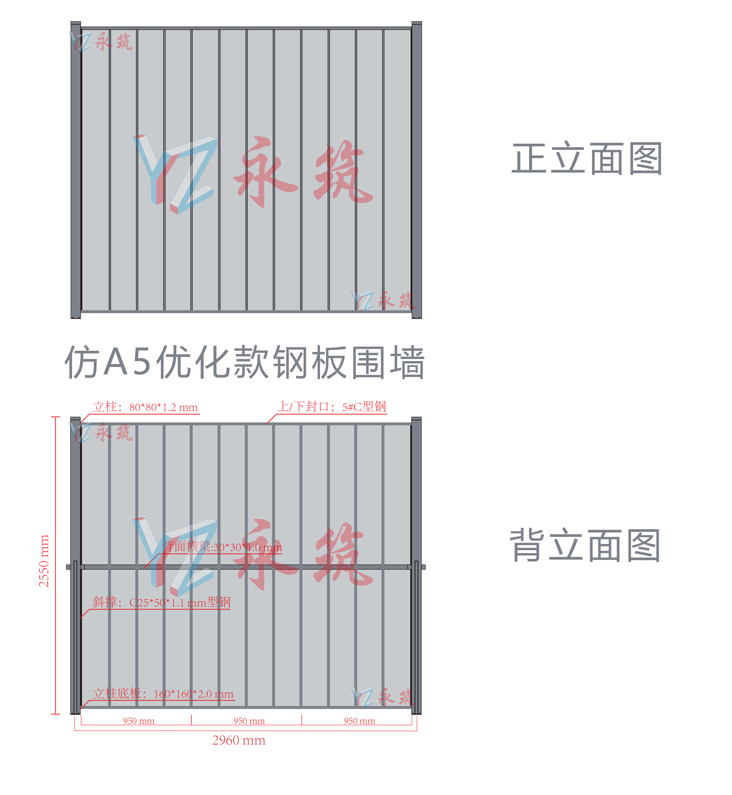 防A5優(yōu)化鋼板圍擋參數(shù)圖